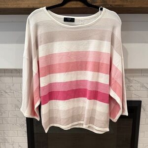 Tahari Pink and White Striped Top 2 for $20